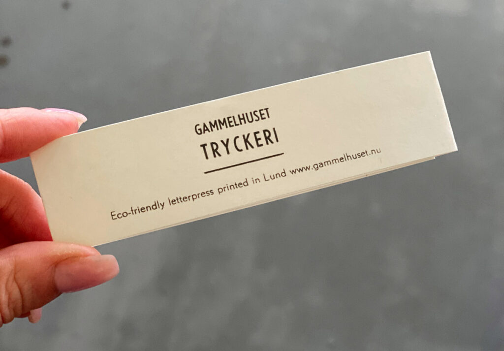 Gammelhuset Tryckeri - Ecofriendly letterpress printing in Lund